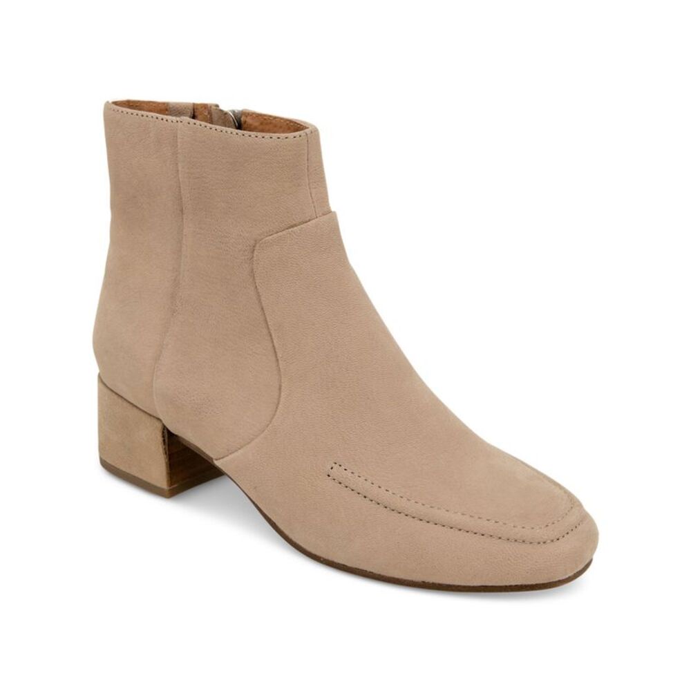 GENTLE SOULS KENNETH COLE Womens Beige Ella Apron Leather Booties 9.5 M